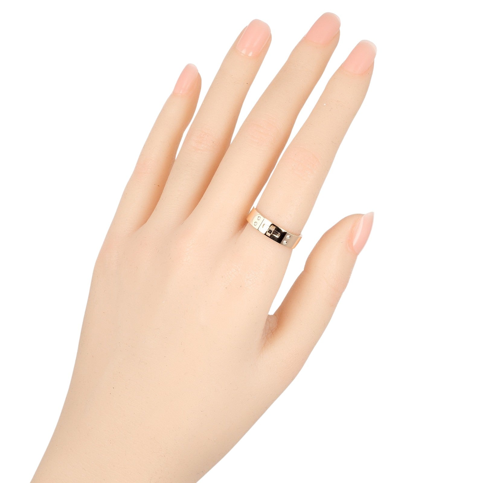 エルメスHERMESピンクゴールドリング（ケリー）PM