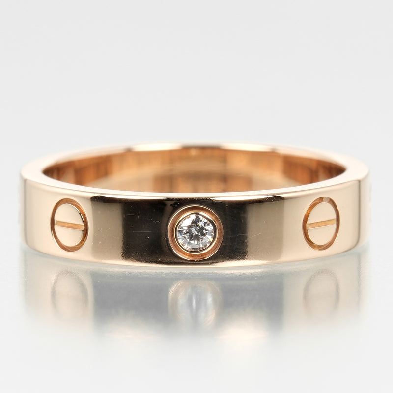 [Cartier] Cartier 
 Mini Love Wedding No. 11 Ring / Ring 
 K18 Pink Gold x 1P Diamond about 4.35g Mini Love Wedding Ladies A Rank