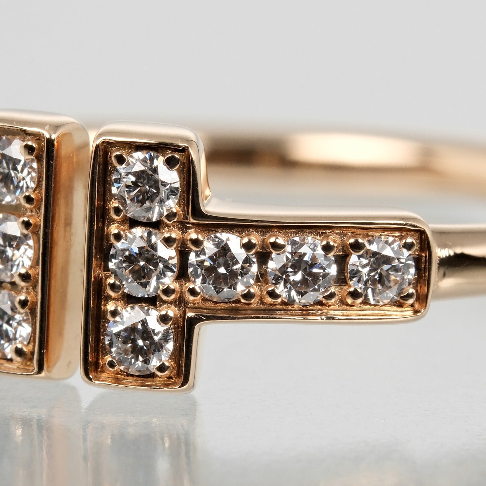 TIFFANY&Co.】ティファニー Tワイヤー 8.5号 リング・指輪 K18ピンク