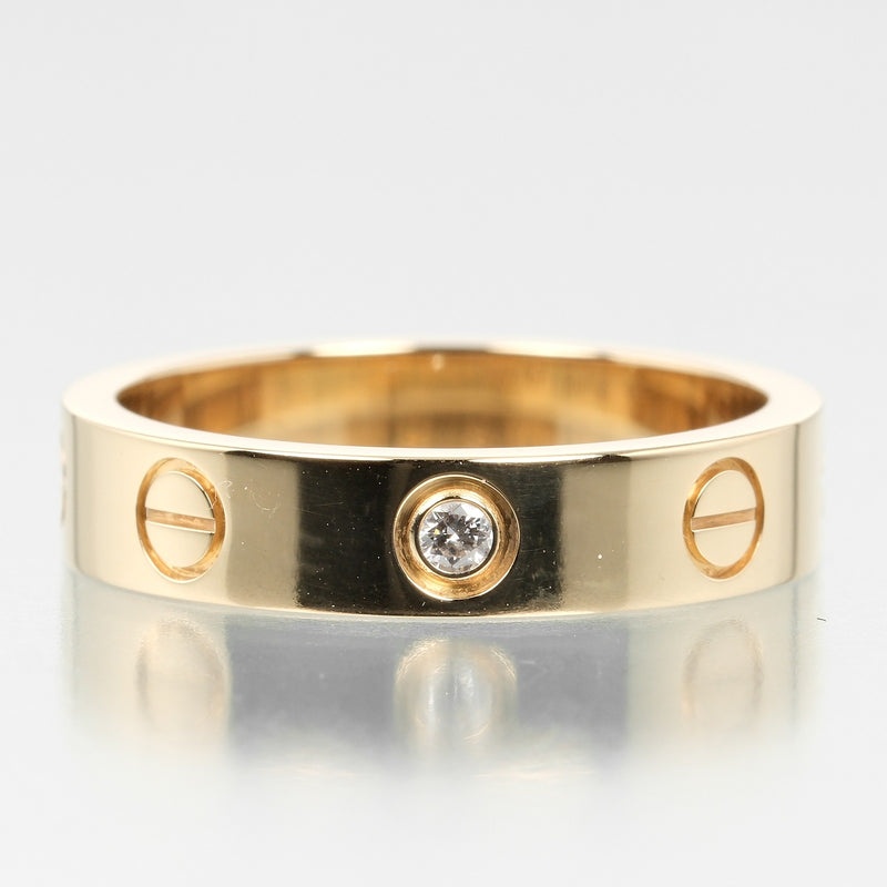 [Cartier] Cartier 
 Mini Love Wedding No. 9 Anillo / anillo 
 K18 Oro amarillo x 1p Diamante aproximadamente 4.3g mini amor de bodas Ladies un rango
