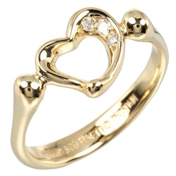 【TIFFANY&Co.】ティファニー
 オープンハート 8号 リング・指輪
 K18イエローゴールド×3P ダイヤモンド 約3.25g Open heart レディースAランク