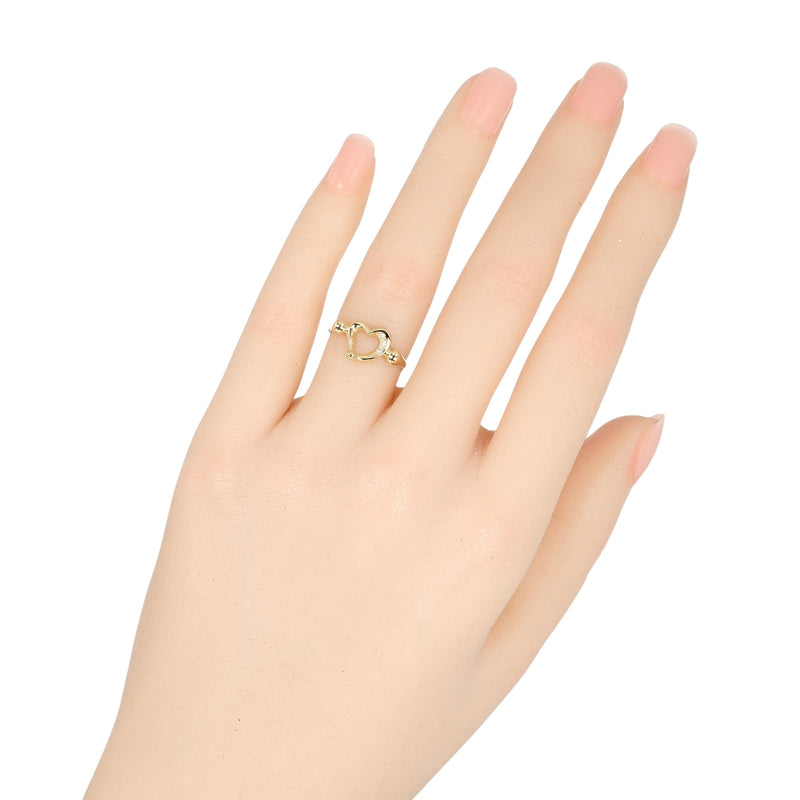 [Tiffany & co.] Tiffany 
 Corazón abierto No. 8 Anillo / anillo 
 K18 Oro amarillo x 3p Diamante aproximadamente 3.25 g de corazón abierto Damas A Rank