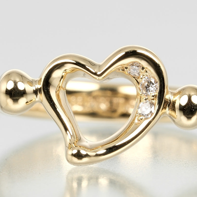 [Tiffany＆Co。]蒂法尼 
 开放的心第8圈 /戒指 
 K18黄金X 3P钻石大约3.25克开放式女士