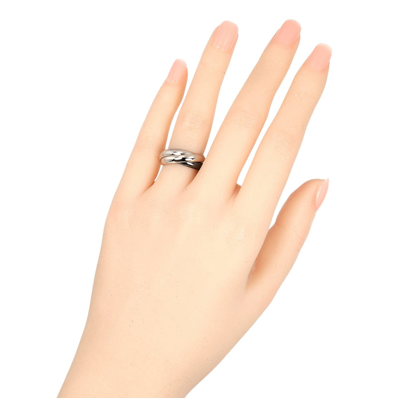 [Cartier] Cartier 
 Trinity No. 10 Ring / Ring 
 K18 White Gold x Ceramic about 6.56g TRINITY Ladies A Rank