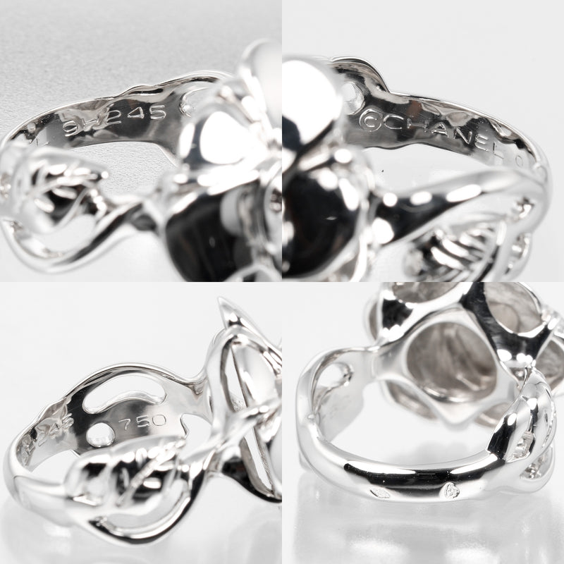 [CHANEL] Chanel 
 Camellia No. 8 Ring / Ring 
 K18 White Gold Approximately 9.96g Camelia Ladies A Rank