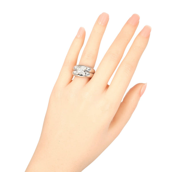 [Chaumet] Shome 
 Lian de Shome No. 11.5 Anillo / anillo 
 K18 Gold White X Diamond aproximadamente 15.61g Lian de Chaumet Damas A Rank
