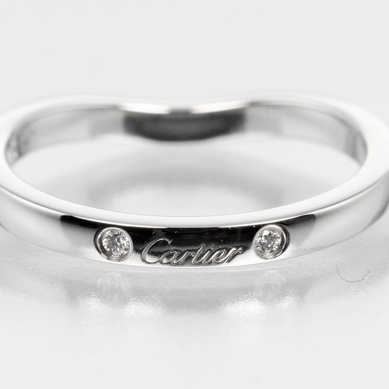 [Cartier] Cartier 
 Anillo / anillo de la curva de bailarina 
 PT950 Platinum x 3p Diamond aproximadamente 3.13G Ballerina Curve Damas A Rank