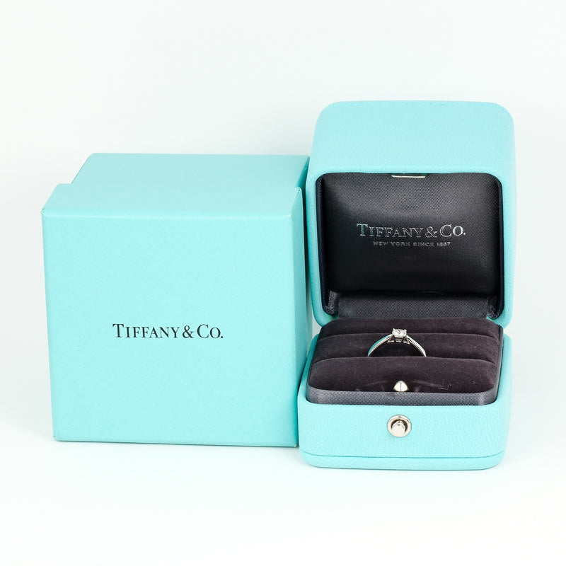 [Tiffany & co.] Tiffany 
 Armonía No. 9 Anillo / anillo 
 0.24CT vs1/i/3EX PT950 Platinum x Diamond aproximadamente 3.29 g de armonía damas un rango
