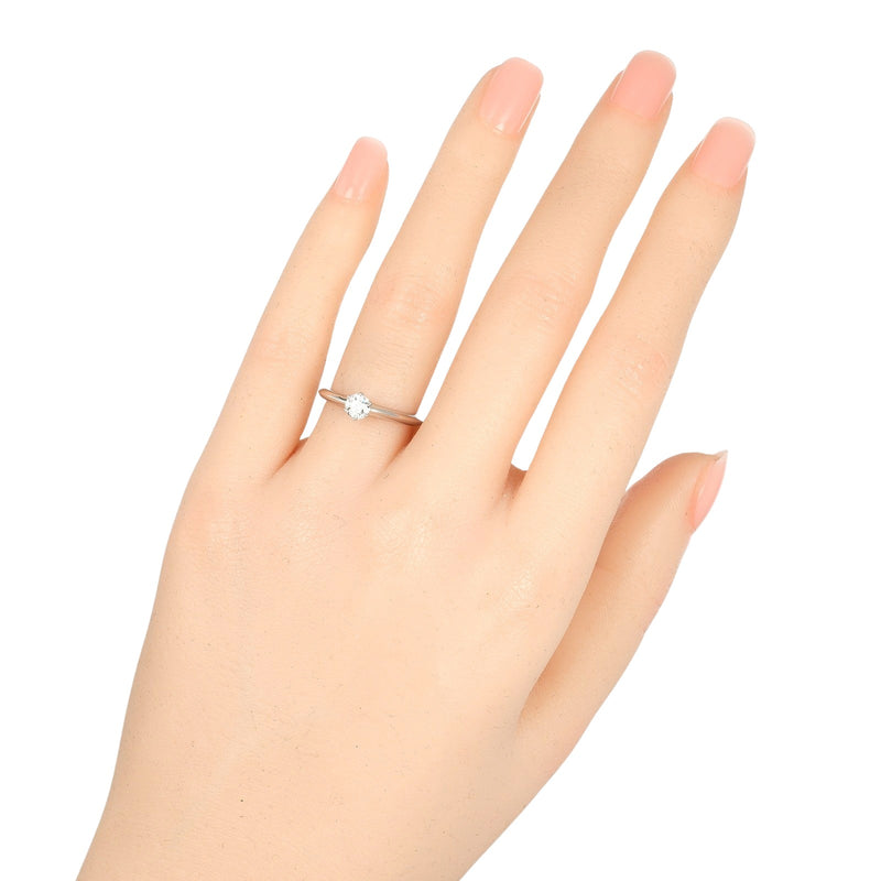 [Tiffany & co.] Tiffany 
 Solitaire No. 8 Anillo / anillo 
 0.31ct if/f/2vg pt950 platino x diamante aproximadamente 3.5 g solitario damas un rango
