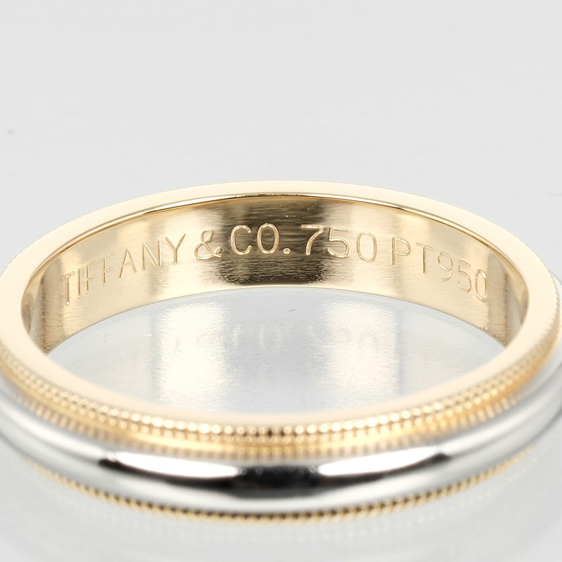 [TIFFANY & CO.] Tiffany 
 Tugazaza Milgrein No. 11 Ring / Ring 
 3.5mm model PT950 Platinum x K18 Yellow Gold Approximately 5.61g Togathored Milgrain Ladies A Rank