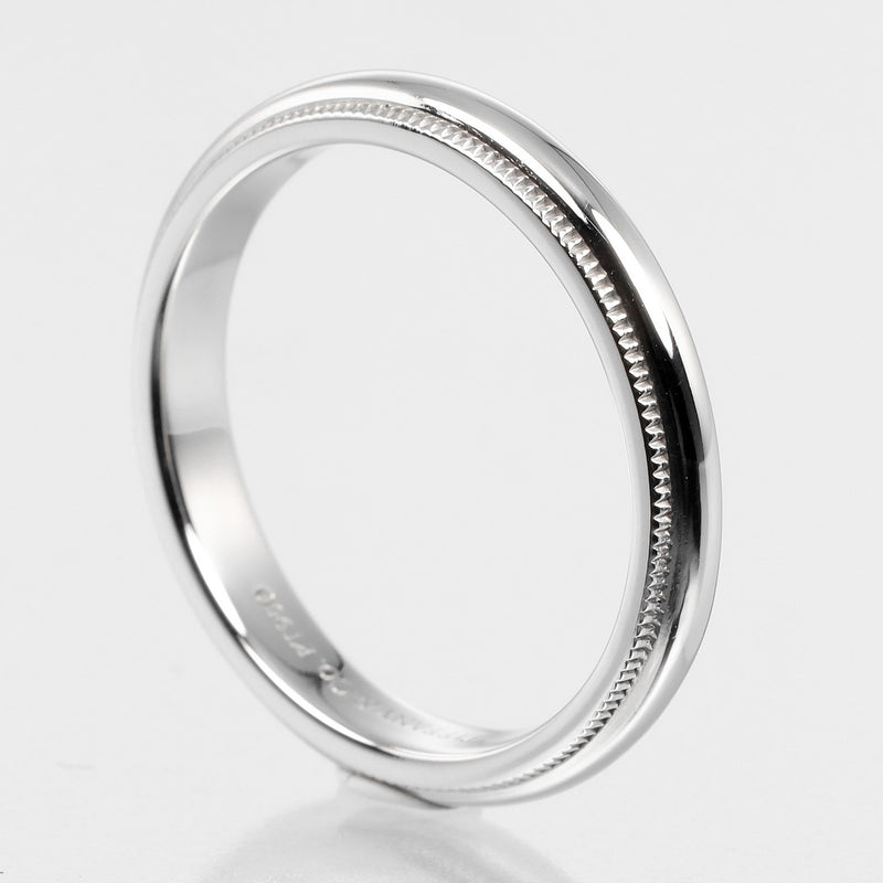 [Tiffany & co.] Tiffany 
 Tugazaza Milgrein No. 12 Anillo / anillo 
 Modelo de 3 mm PT950 Platinum aproximadamente 5.18g Damas de Milgrain alternativas un rango