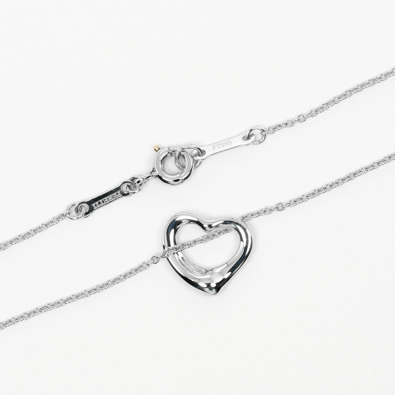 [Tiffany & co.] Tiffany 
 Collar de corazón abierto 
 PT950 Platinum aproximadamente 3.53g de corazón abierto Damas A Rank