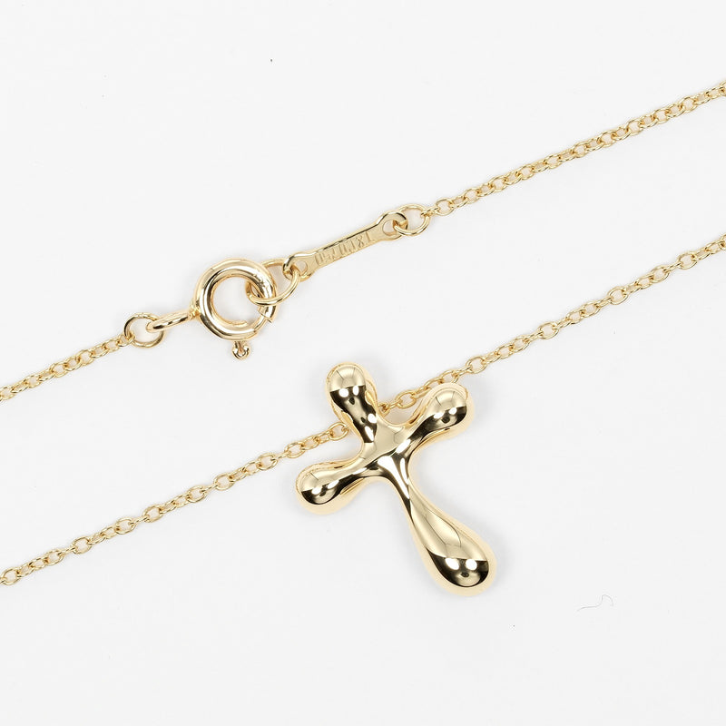 [Tiffany＆Co。]蒂法尼 
 小十字项链 
 K18黄金大约3.32克小十字女士