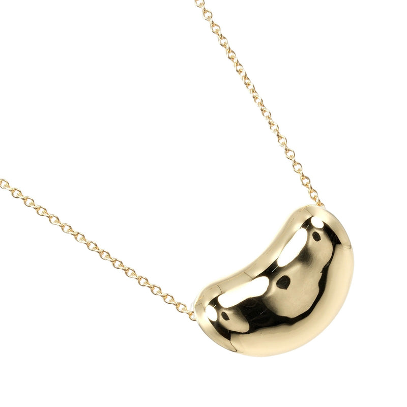 [TIFFANY & CO.] Tiffany 
 Bean necklace 
 Top width 18.4mm K18 Yellow Gold Approximately 5.57g Bean Ladies A Rank
