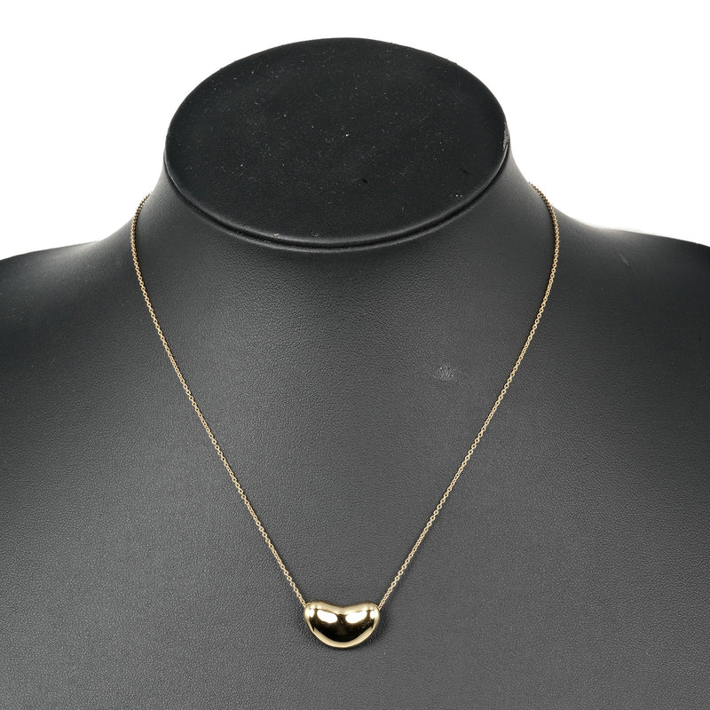 [TIFFANY & CO.] Tiffany 
 Bean necklace 
 Top width 18.4mm K18 Yellow Gold Approximately 5.57g Bean Ladies A Rank