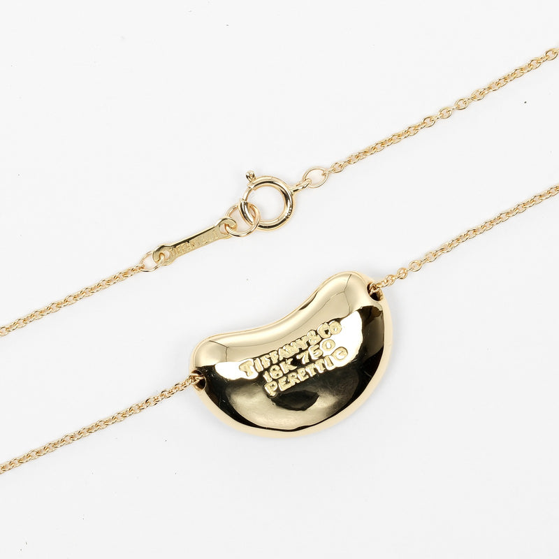 [Tiffany＆Co。]蒂法尼 
 豆项链 
 最高宽度18.4mm k18黄金大约5.57克豆女士