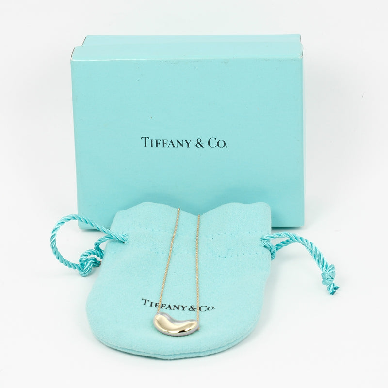 [Tiffany & Co.] Tiffany 
 콩 목걸이 
 상단 너비 18.4mm K18 옐로우 골드 약 5.57g 콩 숙녀 계급