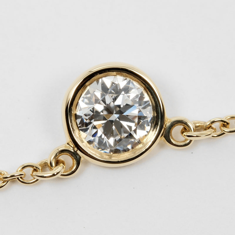 [Tiffany＆Co。]蒂法尼 
 Viser Yard项链 
 0.23ct VVS2/f/3ex K18黄金X钻石大约1.93克，院子女士