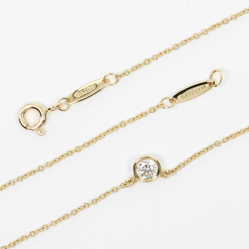 [Tiffany & Co.] Tiffany 
 Viser Yard Necklace 
 0.23ct VVS2/F/3EX K18 Yellow Gold X Diamond 약 1.93g에 의해 마당 숙녀 랭크