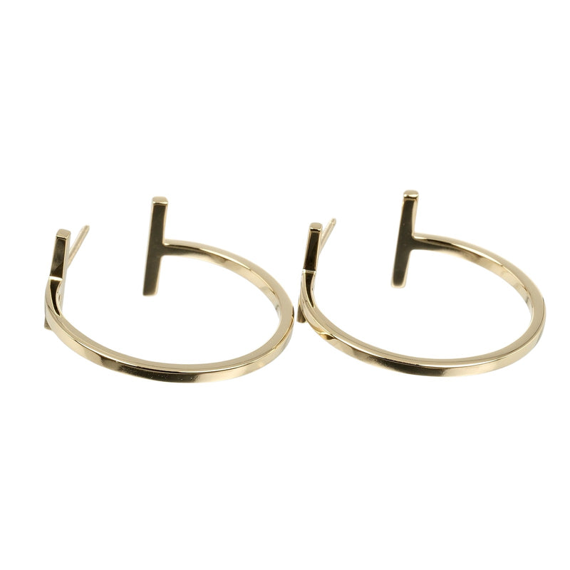 [TIFFANY & CO.] Tiffany 
 T hoop medium earrings 
 K18 Yellow Gold Approximately 5g T Hoop Medium Ladies A Rank