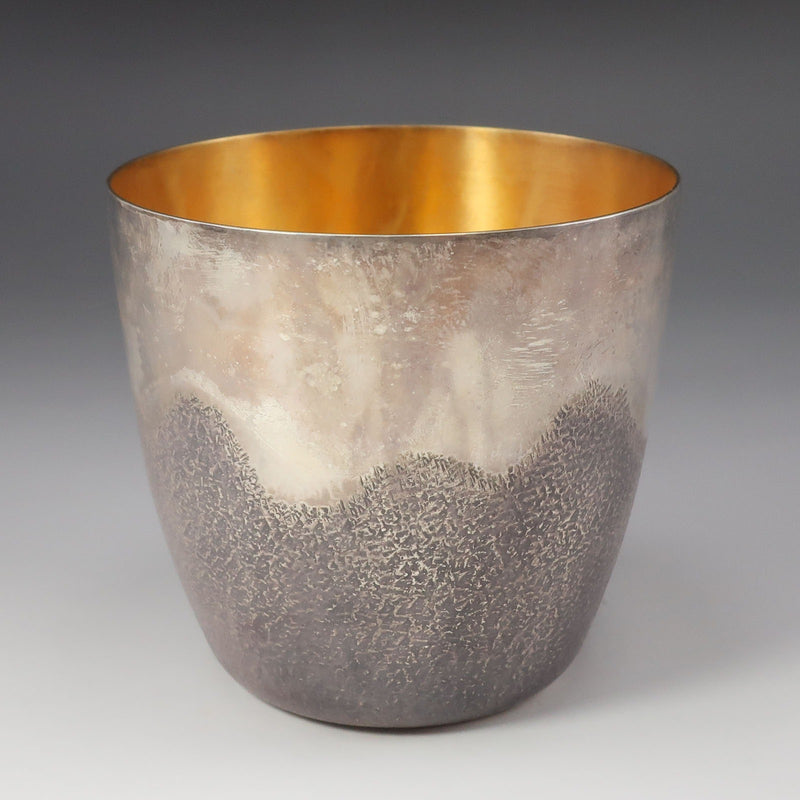 蒼雲 ( 廣上精一 ) 造 内金塗 南鐐酒杯 純銀 骨董品 – NISHIKINO