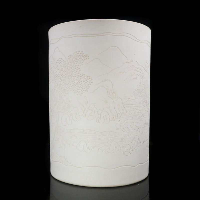 平安 丹祐 造 白泥 倣 木米襴斎曲水彫 涼炉 陶磁器 _ 骨董品 平安 丹祐 造 白泥 倣 木米襴斎曲水彫 涼炉 陶磁器 骨董品 – NISHIKINO