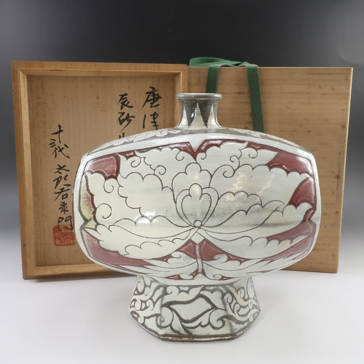 ARITA】有田焼 村上玄輝 造 染錦松藤図 花瓶 骨董品 – NISHIKINO