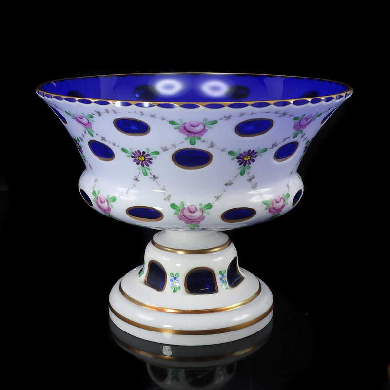 ボヘミアガラス　コンポート Bohemian glass】ボヘミアガラス 花模様 コンポート 食器 – NISHIKINO
