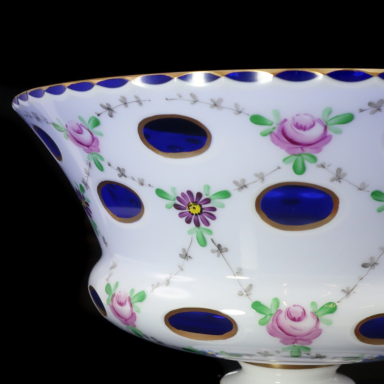 Bohemian glass】ボヘミアガラス 花模様 コンポート 食器 – NISHIKINO