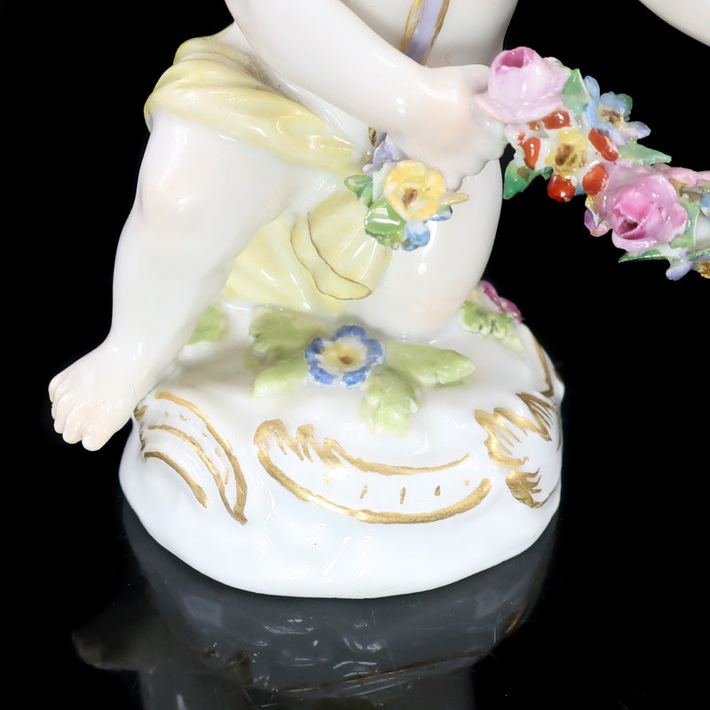 Meissen】マイセン 花飾りをもつ天使 置物 オブジェ – NISHIKINO