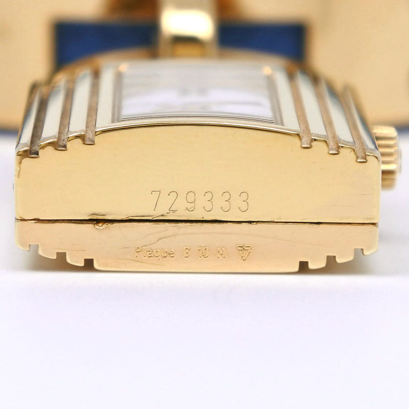 [HERMES] Hermes 
 Kelly Watch Watch 
 729333 Gold plating x leather blue/gold bracket 〇Y engraved quartz analog display white dial Kelly Watch Ladies