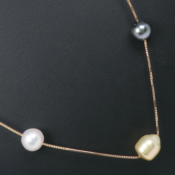 TASAKI】タサキ パールステーション ネックレス 11P ロング K18