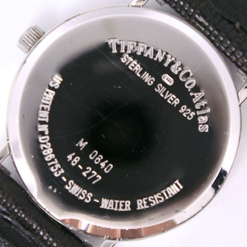 TIFFANY u0026 CO.] Tiffany Atlas watch M0640 Silver 925 x Leather Black Q –  KYOTO NISHIKINO