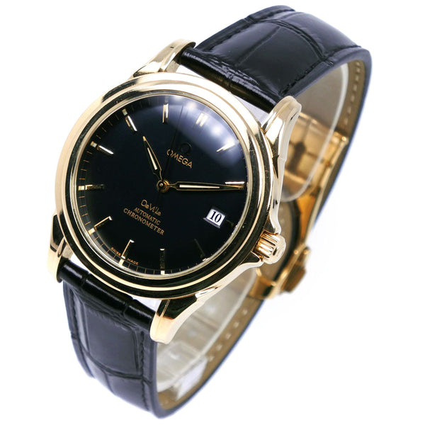 【OMEGA】オメガ
 デビル/デヴィル 腕時計
 コーアクシャル クロノメーター 4631.80.33 K18イエローゴールド×クロコダイル 黒 自動巻き 黒文字盤 De Ville メンズ