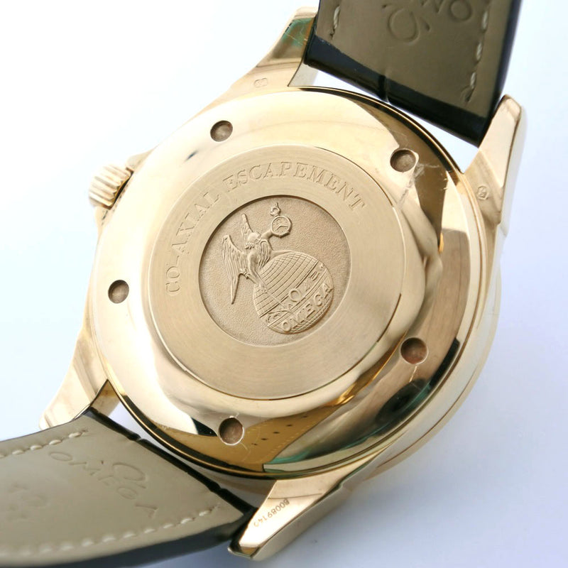 [Omega] Omega 
 Devil/Devil Watch 
 Koaxual Chronometer 4631.80.33 K18 Yellow Gold x Crocodile Black Automatic Black Dial De Ville Men's