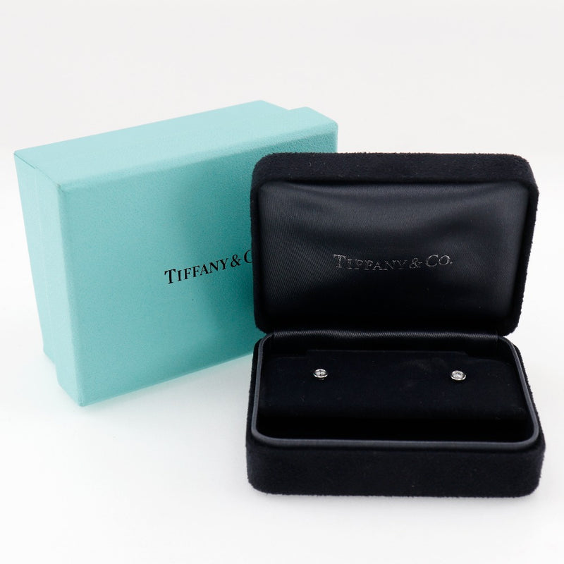 [Tiffany & co.] Tiffany 
 Pendientes de patio visador 
 Elsa Peletti PT950 Platinum X Diamond aproximadamente 1.3g por las damas del patio a+rango