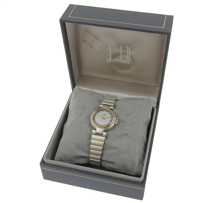 [Dunhill] Dunhill Millennium Watch 12p 다이아몬드 스테인레스 스틸 석영 아날로그 여성 천년 숙녀