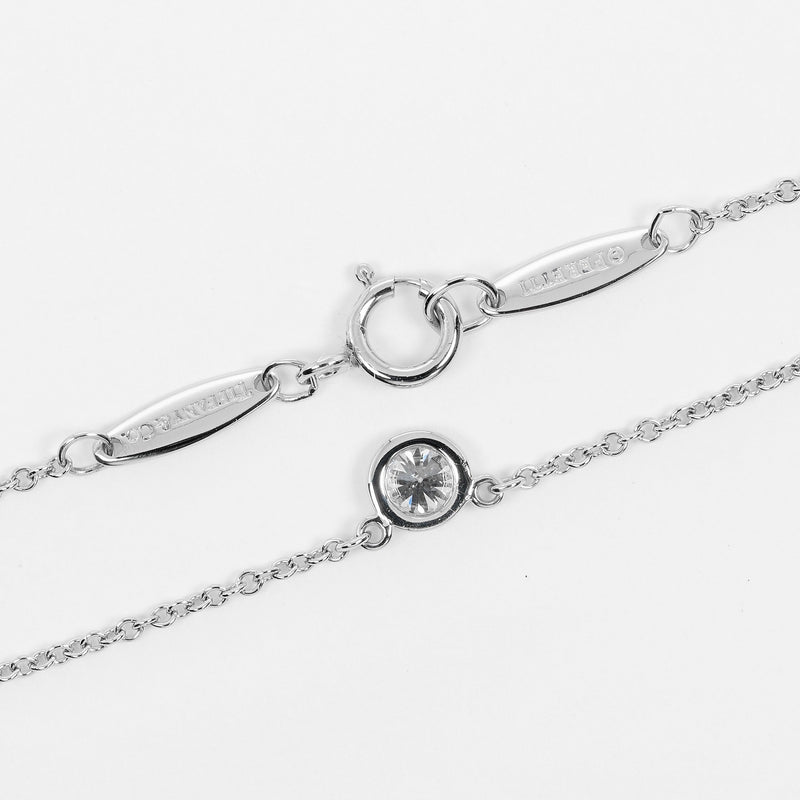 [Tiffany & Co.] Tiffany 
 Viser Yard Necklace 
 상단 너비 4.3mm PT950 플래티넘 X 다이아몬드 약 2.48g에 의해 야드 숙녀 랭크