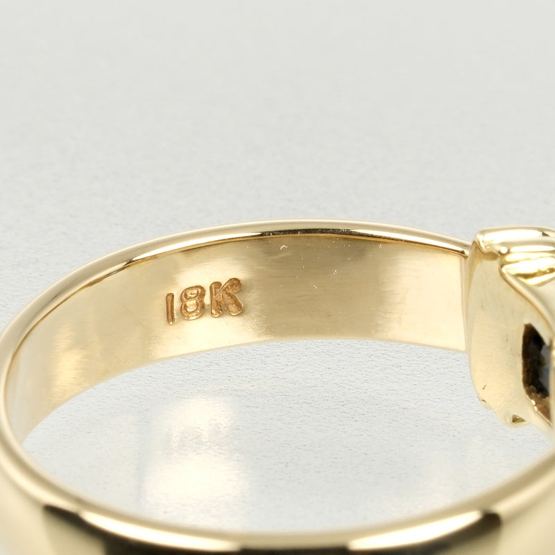 [Tiffany＆Co。]蒂法尼 
 垫子9戒指 /戒指 
 18K黄金X蓝宝石大约4.65克缓冲女士