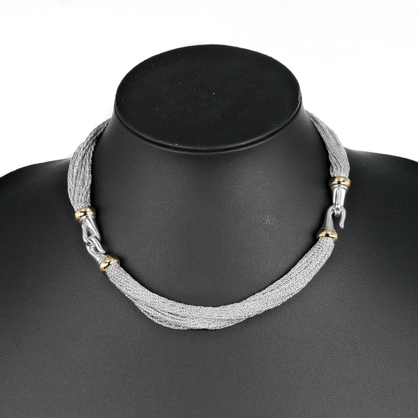 [TIFFANY & CO.] Tiffany 
 Vintage multi -strand necklace 
 Silver925 about 105g Vintage Multi Strand Ladies A Rank