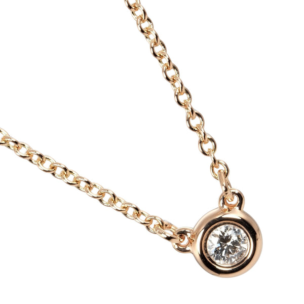 [TIFFANY & CO.] Tiffany 
 Viser Yard Necklace 
 Top width 4.5mm 18KPink Gold x Diamond about 2.2g by the Yard Ladies A Rank