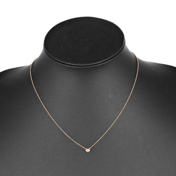[Tiffany & co.] Tiffany 
 Collar 
 Ancho superior 4.5 mm 18KPink Gold X Diamond aproximadamente 2.2 g por las damas del patio un rango
