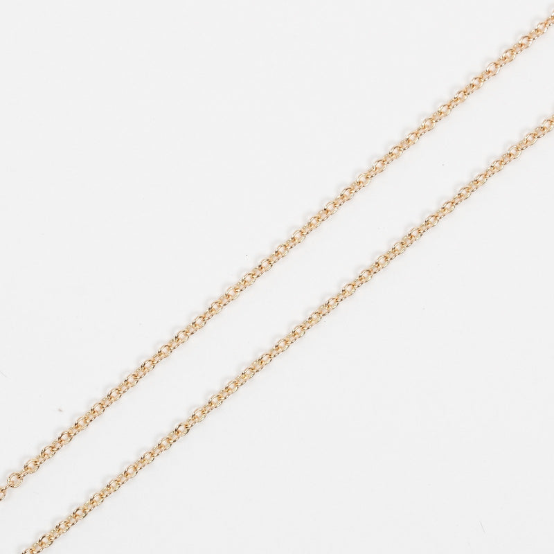 [Tiffany & Co.] Tiffany 
 Viser Yard Necklace 
 상단 너비 4.5mm 18K핑크 골드 X 마당에 의해 약 2.2g 정도