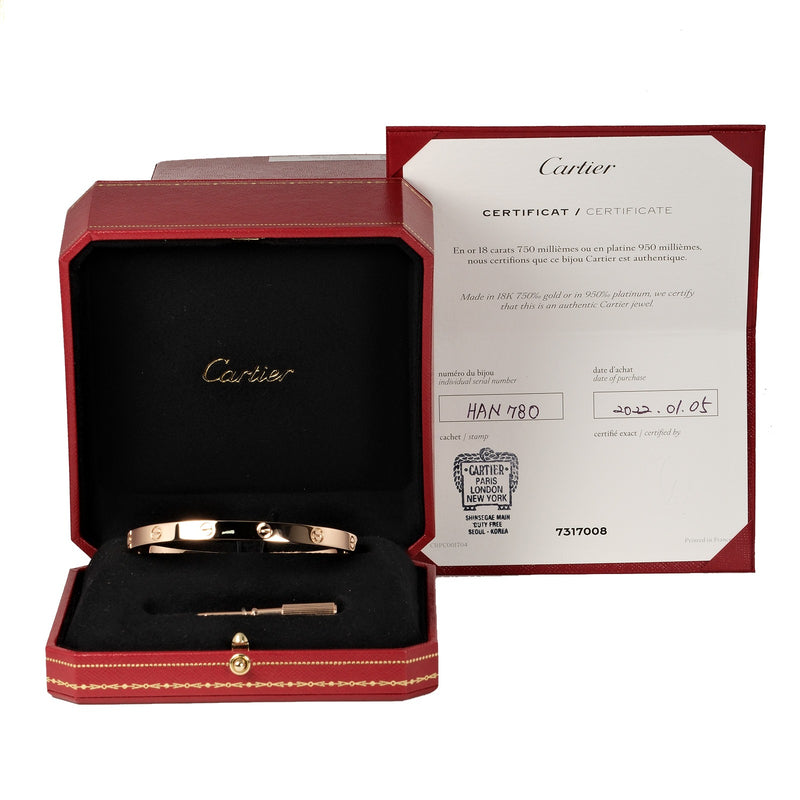 [Cartier] Cartier 
 Love bracelet 
 21 size 18KPink gold about 39.26g Love Ladies A rank