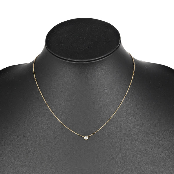 [TIFFANY & CO.] Tiffany 
 Viser Yard Necklace 
 Top width 4.3mm 18KYellow Gold x Diamond about 1.82g by the Yard Ladies A Rank