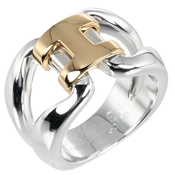 [Hermes] Hermes 
 Historia No. 9 Anillo / anillo 
 Silver 925 ×18KOro alrededor de 10.4 g Historia Damas A Rank