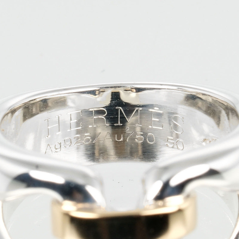 【HERMES】エルメス
 ヒストリー 9号 リング・指輪
 シルバー925×K18ゴールド 約10.4g History レディースAランク