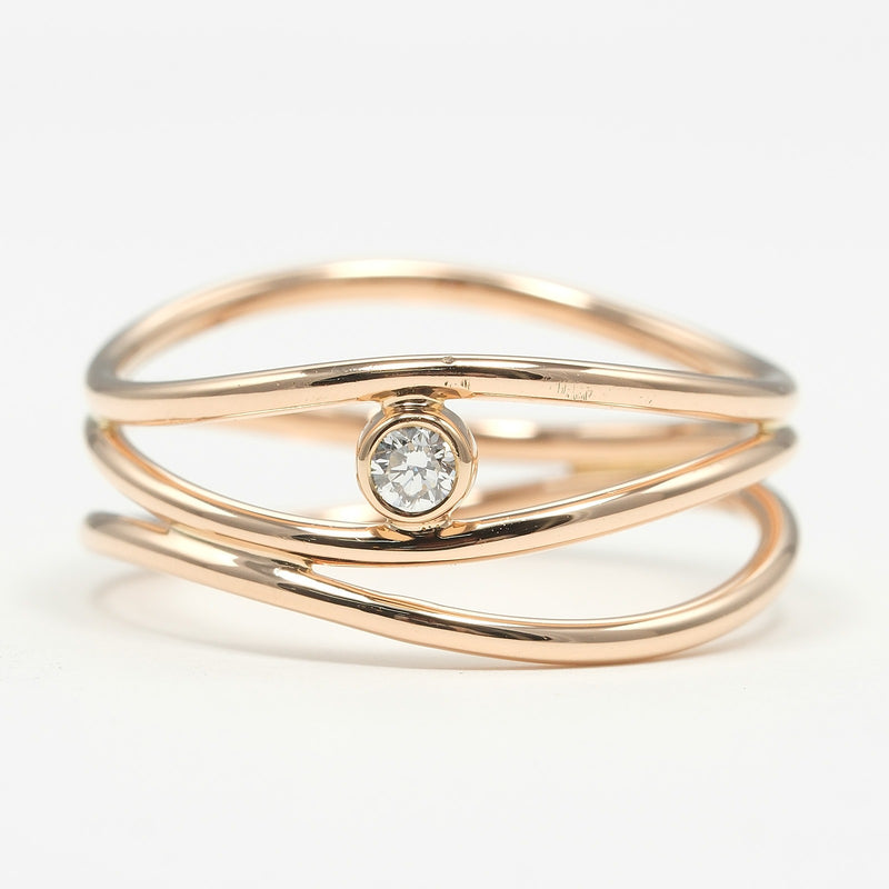 TIFFANY&Co.】ティファニー ウェーブ 3ロウ リング・指輪 11.5号
