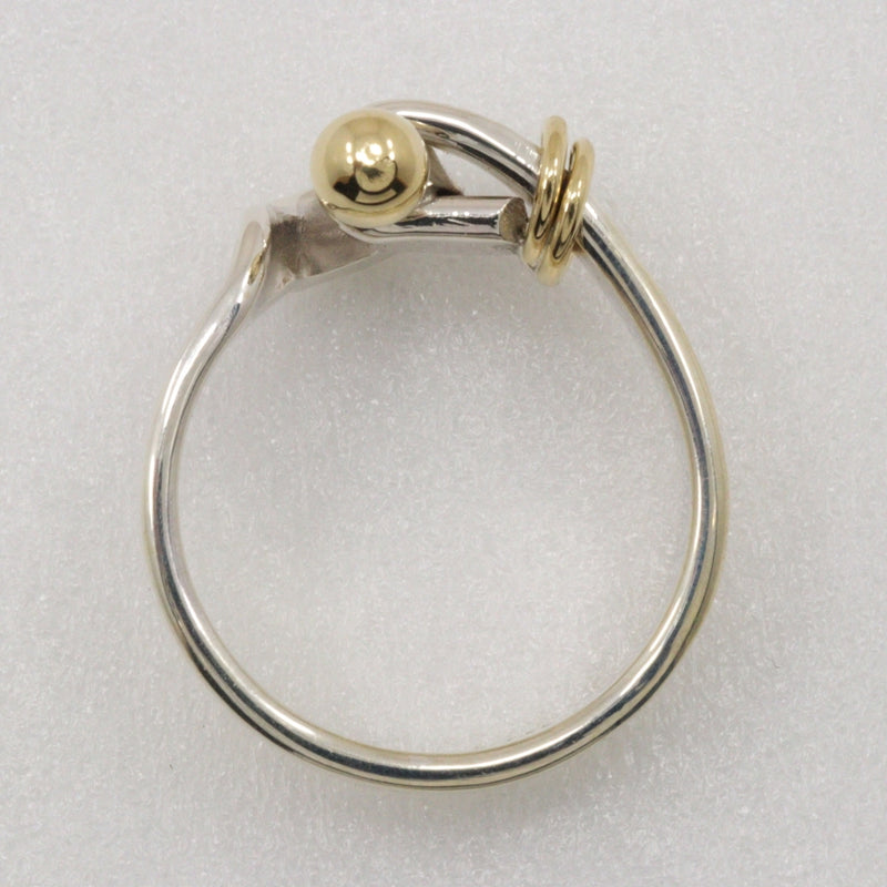 [Tiffany & CO.] Tiffany Hook & Eye 12 Ring / Ring Silver 925 × K18 Yellow Gol