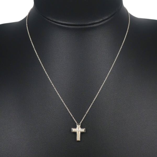 【TIFFANY&Co.】ティファニー
 テンダネスハート クロス ネックレス
 パロマ・ピカソ シルバー925 クロス 約3.4g Tenderness Heart Cross レディース